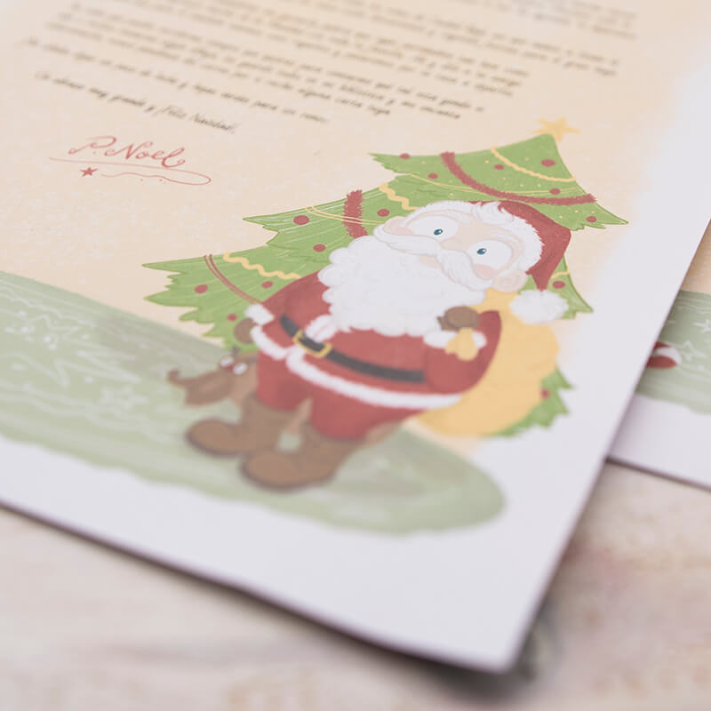 Detalle de la carta de Papá Noel