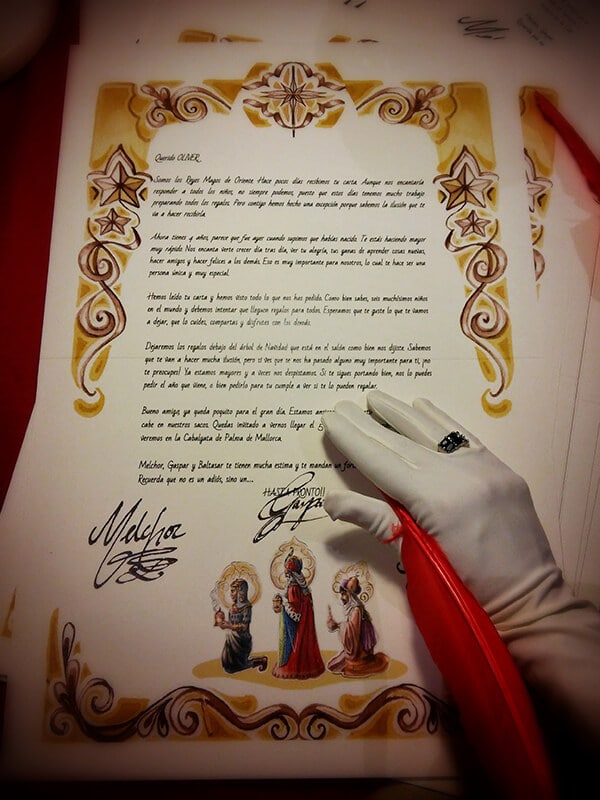 Carta clásica de los Reyes Magos