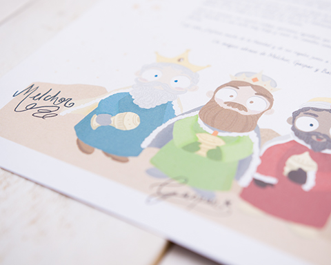 Detalle de la carta a los Reyes Magos